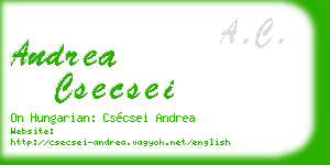 andrea csecsei business card